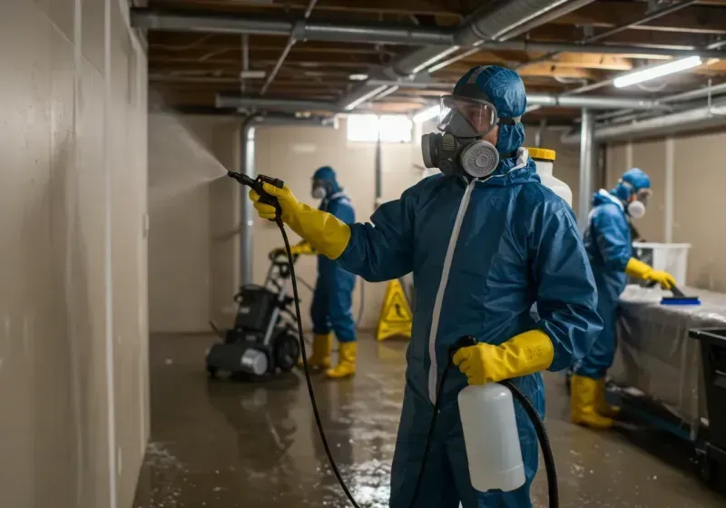 Basement Sanitization and Antimicrobial Treatment process in Brighton, AL