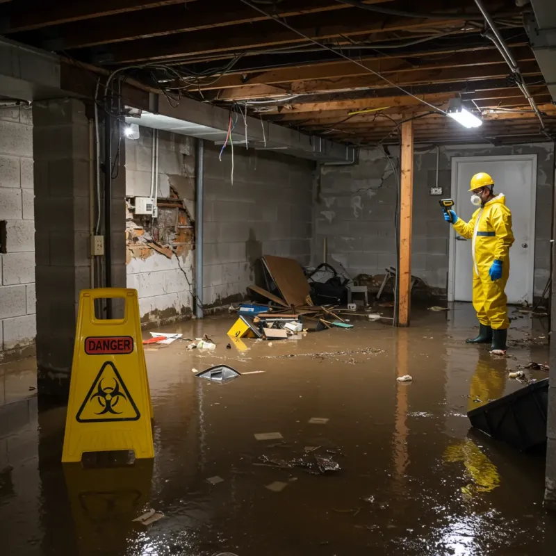 Flooded Basement Electrical Hazard in Brighton, AL Property